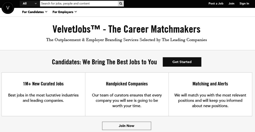 velvet jobs homepage