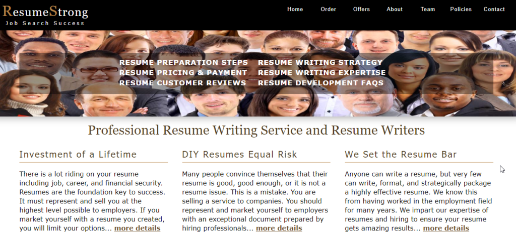 resume strong homepage