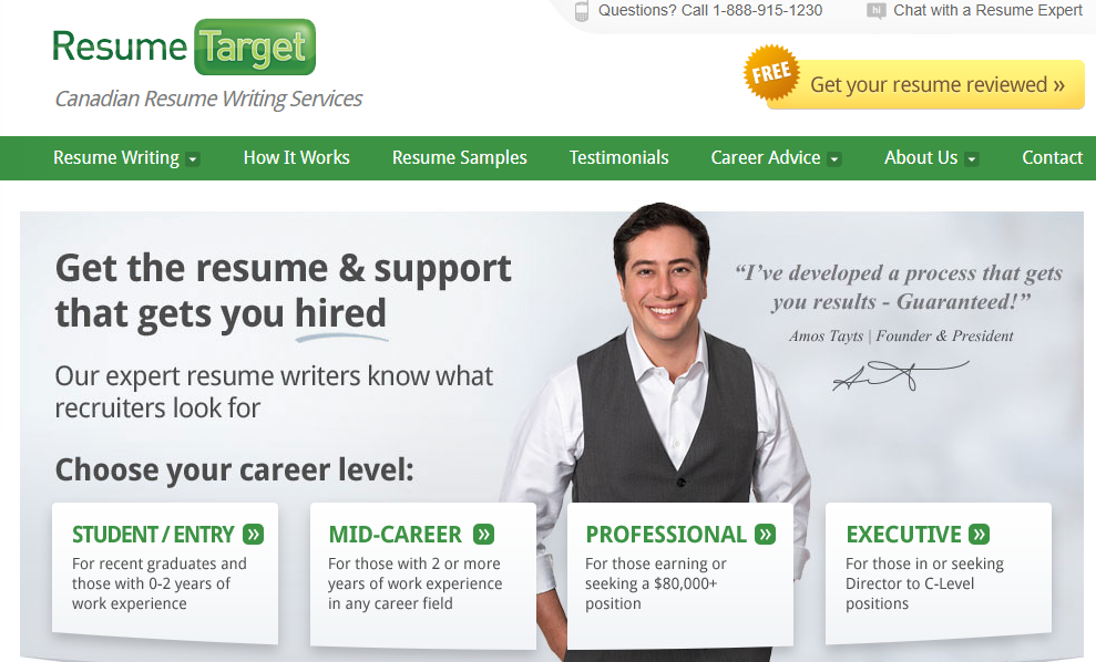 resume target homepage