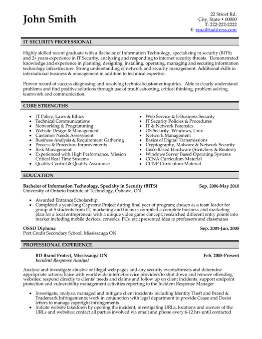 resume target sample